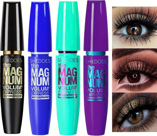 4D Black Mascara, wasserfeste Flüssigfaser-Mascara, Black - Bild 1