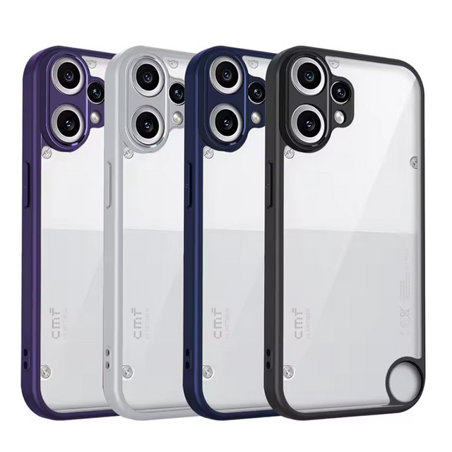 Stoßfeste Silikon-Schutzhülle für CMF Phone 2 Pro 5G von Nothing in Transparent Matt mit Luftpolster und Hartschale - Bild 1