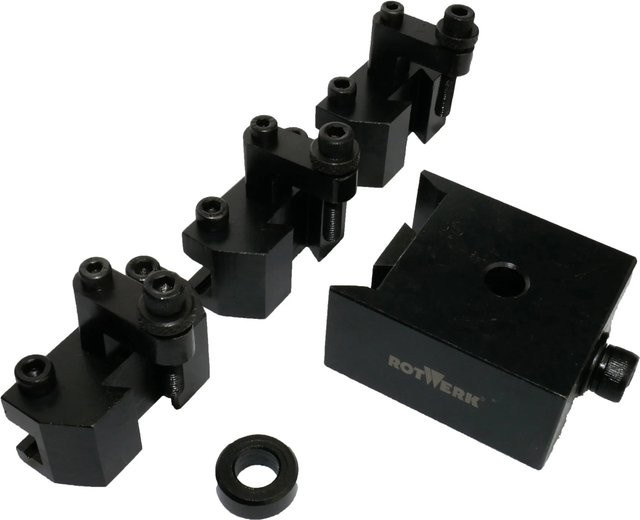 Rotwerk Schnellspannwechselhalter-Set Standard in Schwarz und Stahl - Bild 1