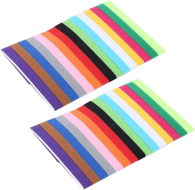 Igeteck Klettbandverschluss aus Nylon, 30 Stück verstellbare Riemen zur Kabelorganisation in Multicolour - Bild 1