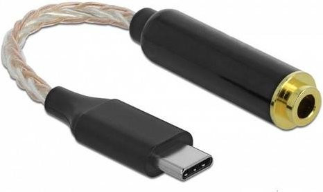 Delock USB-C auf 3,5 mm Klinke Audio Adapter in Schwarz, Länge: 12,5 cm - Bild 1