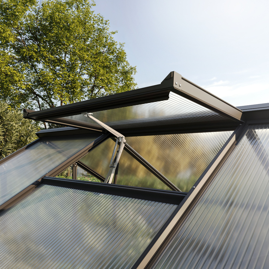 KGT Gewächshaus Galant in Grün mit 4,49 m² Fläche, B/T/H: 2,16 x 2,08 x 2,38 m und abschließbarer Tür - Bild 3