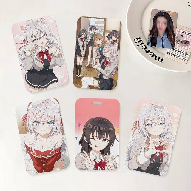 Anime Alya Sometimes Hides Her Feelings In Russian Ausweishalter mit Umhängeband in Multicolour für Schule und Büro - Bild 1