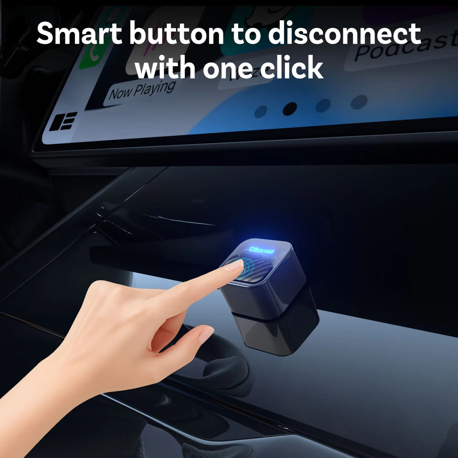 Ottocast 2026 Mini Core Kabelloser CarPlay und Android Auto Adapter 2-in-1 3.0 Cube Dongle in Schwarz für Kia Benz VW Toyota MG - Bild 4