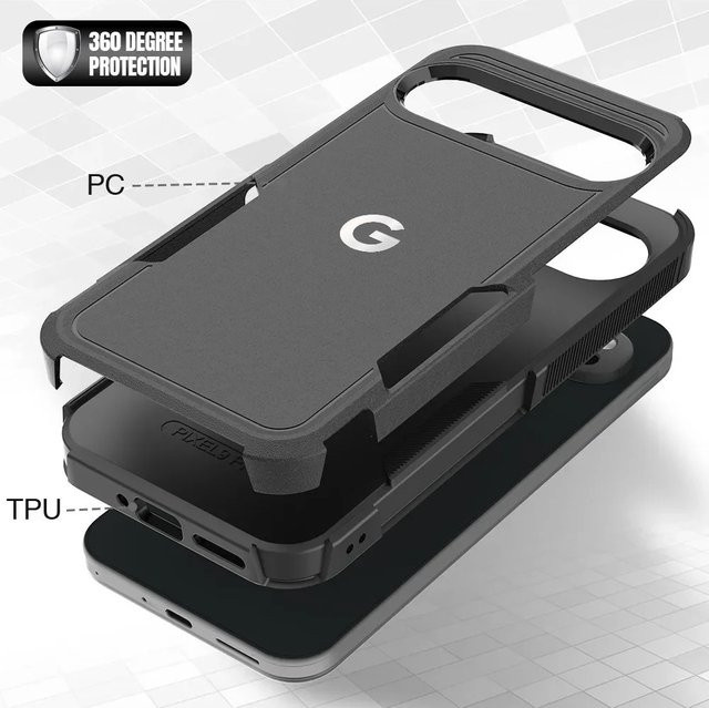 Robuste Anti-Sturz-Schutzhülle für Google Pixel 11 10 Pro XL 9 Pro 8 7 10A in Schwarz und Weiß - Bild 1