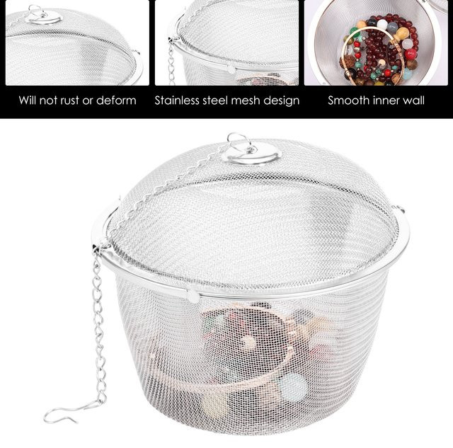 Willstar Ultraschallreiniger Körbe aus Edelstahl in Silber für Schmuck und Kleinteile, 3/6er Set - Bild 1