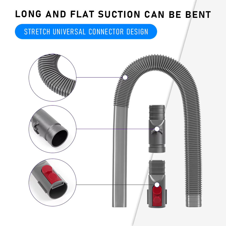 Dyson Vent Cleaner Kit Flexible Fugendüse und Schlauch in Lila für V7 V8 V10 V11 V12 V15 Staubsauger - Bild 3