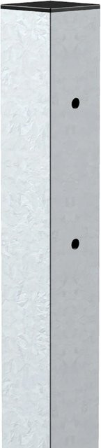 Anschlagpfosten Madrid für Einzeltor aus verzinktem Stahl, Farbe Silber, zum Einbetonieren, Durchmesser: 6 cm, Höhe: 155 cm - Bild 1