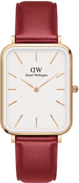 Daniel Wellington Damenuhr Quadro, Quarz, Edelstahl, Leder, 36 mm - Bild 1
