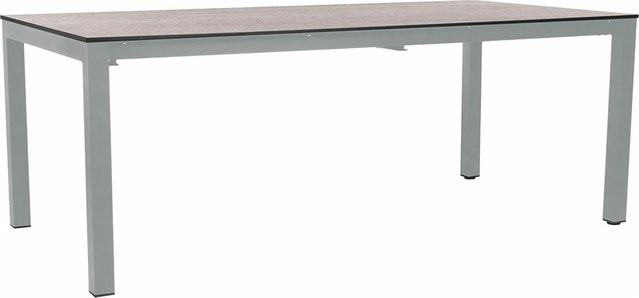 Stern Ausziehtisch Silverstar Stone light mit Edelstahl Tischplatte in Silver und Grey, B/T: 200 bis 250 x 100 cm - Bild 1