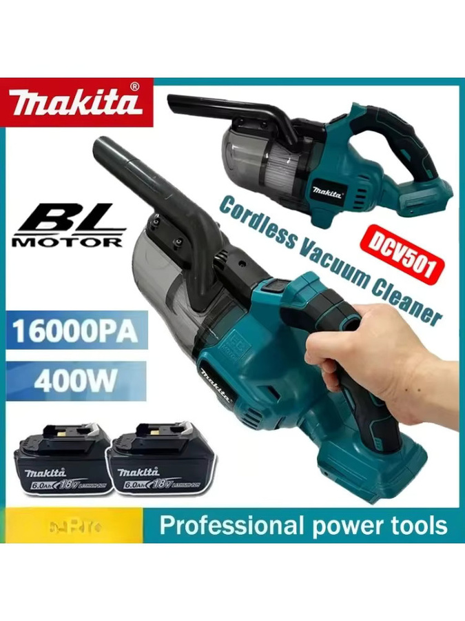 Makita Akku-Staubsauger mit LED-Beleuchtung, kabelloses und beutelloses Reinigungsgerät für Haushalt, Industrie und Bauwesen - Bild 5