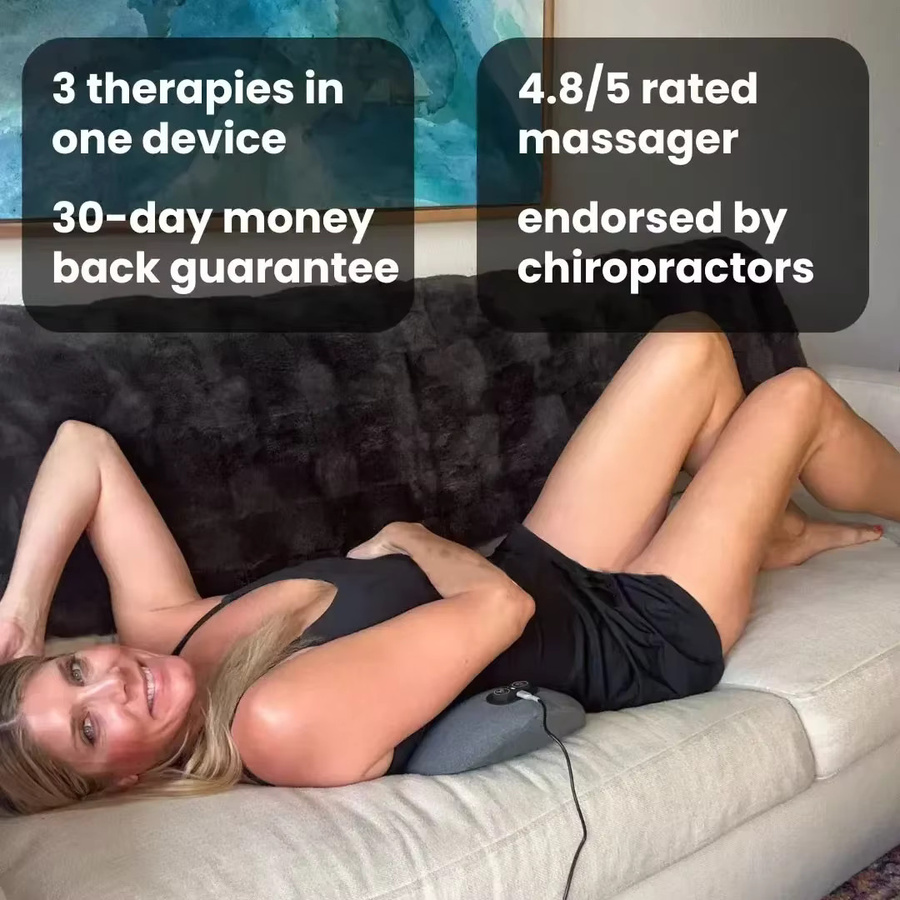 Okayso 3-in-1 Shiatsu Rückenmassagegerät, Grau, Unisex - Bild 3
