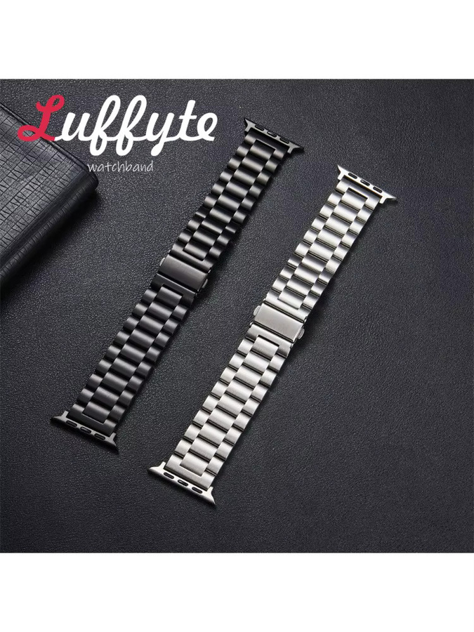 luffyte Uhrenarmband Edelstahl, Silber, Unisex - Bild 3