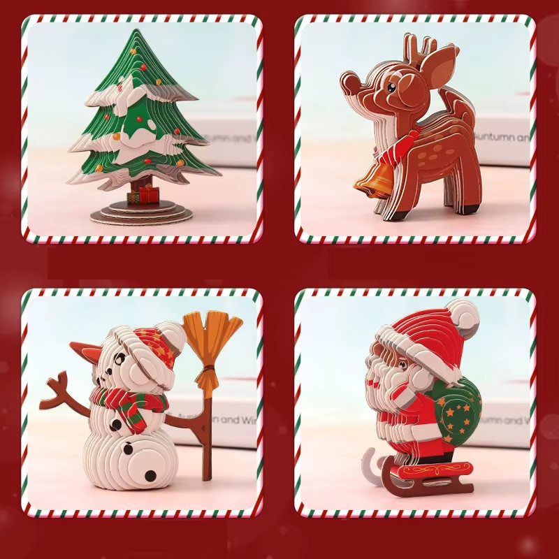 MaxRenard 3D Weihnachtspuzzle, Lernspielzeug, Pappe / Karton - Bild 1