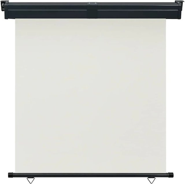 furnicato Balkon-Seitenmarkise mit Drop-Arm in Creme, B: 165 cm, H: 250 cm - Bild 1