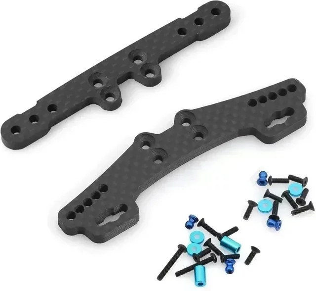 Tamiya Kohlefaser-Stoßdämpferhalterungen vorne und hinten, Zubehör - Bild 1