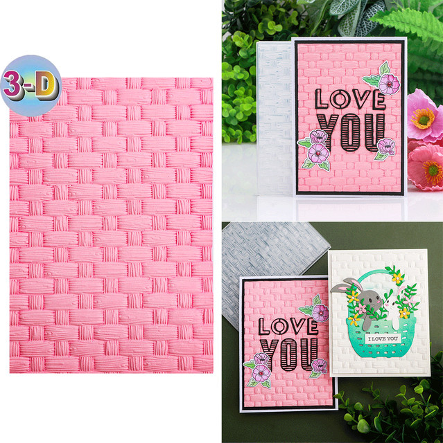 Rosa 3D-Prägeordner aus Kunststoff für Kartenherstellung und Scrapbooking - Bild 1