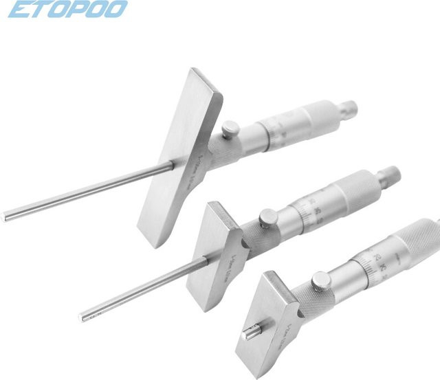ETOPOO Tiefenmikrometer aus Edelstahl in Silber mit 0,01 mm Messgenauigkeit - Bild 1