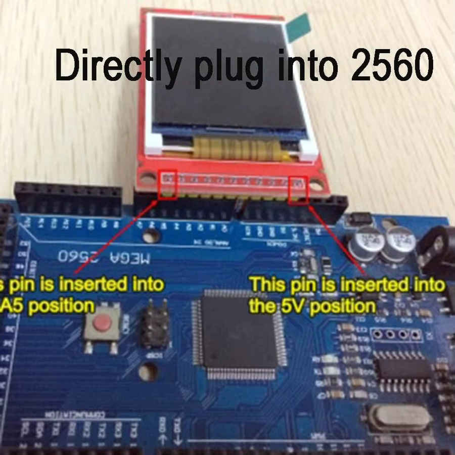 RCmall 1,8 Zoll TFT-LCD-Display-Modul mit SPI ST7735S, 128 x 160 Pixel, Kartensteckplatz, Farbe: Rot, kompatibel mit Arduino Uno Mega-2560 und ESP32 - Bild 2