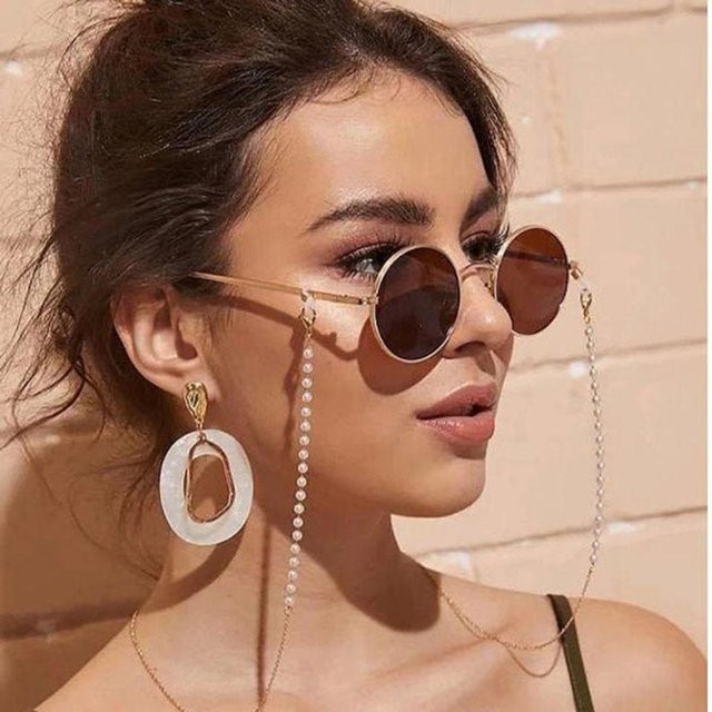 TuiYing001 Brillenkette, Perle, Messing, Gold, Damen, Unisex - Bild 1