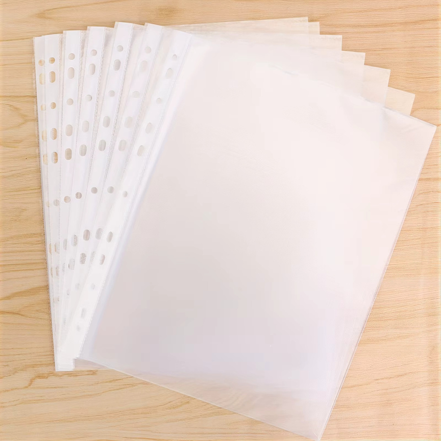 100 Stück Blattschutzfolien transparent, säurefreie PP-Hüllen für 11-Ring-Ordner, Maße: 21,59 x 27,94 cm (8,5 x 11 Zoll) - Bild 2