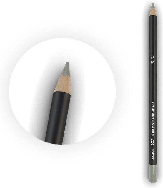 AK Interactive Watercolor Pencil Concrete Marks in Grau - Bild 1