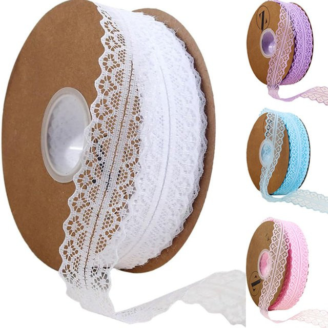 Vintage Spitzenband in Lila mit 3 cm Breite für DIY Bekleidung, Nähen und Dekorationen - Bild 1