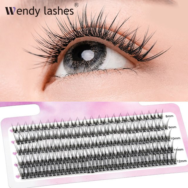 Wendy Lashes Fischschwanz-Cluster-Wimpernverlängerungen, 5 Reihen, B/C-Locken - Bild 1