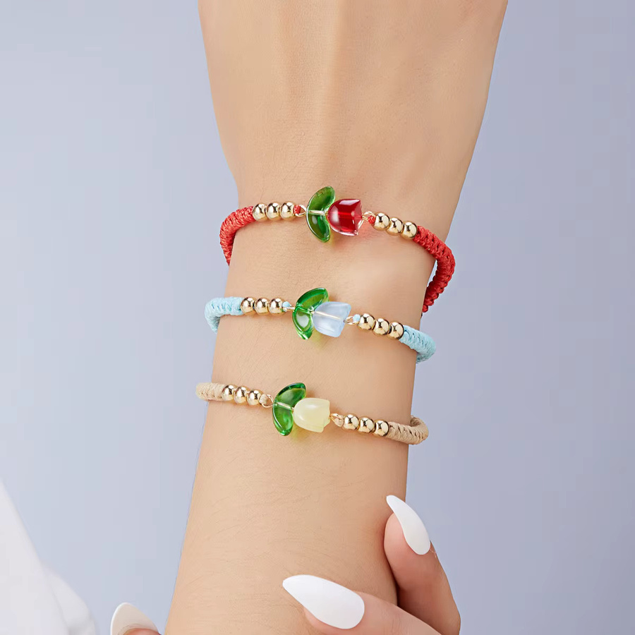 Rinhoo Armband, Harz-Tulpen-Blumen, bunt, Unisex - Bild 2