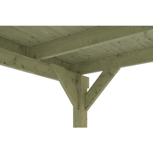 SKANHOLZ Carport Friesland aus Fichte mit EPDM-Dach in Grün, B: 402 cm, T: 860 cm - Bild 2