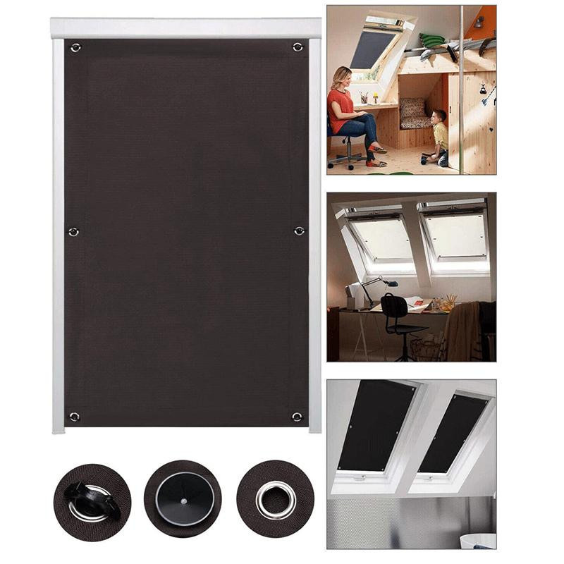 Verstellbarer Verdunkelungsrolllo mit Saugnapf als Sonnenschutz, UV-beständig, Polyester, Schwarz, B: 116 cm, H: 120 cm - Bild 2