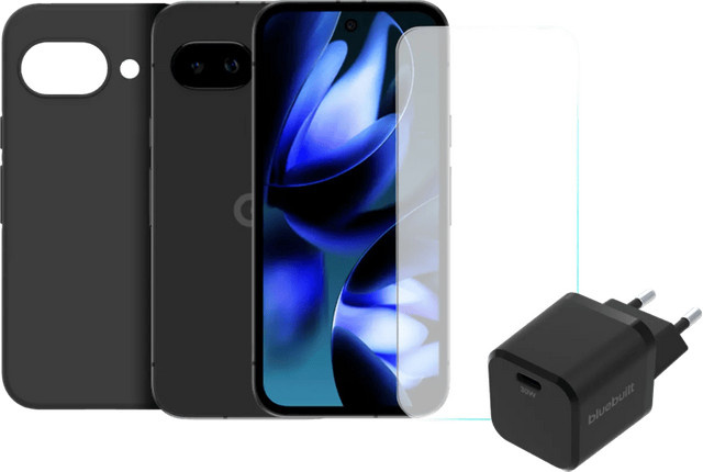 Google Pixel 9a 5G Smartphone 256 GB Schwarz mit Zubehörset - Bild 1