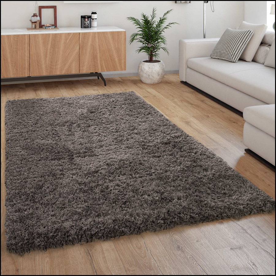 Hochflor-Teppich Milan in Anthrazit, B/T: 80 x 150 cm - Bild 3
