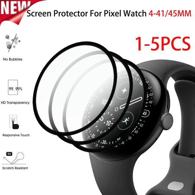 CAOWTAN Displayschutzfolie Google Pixel Watch 4 45 mm, Silikon, Schwarz, Unisex - Bild 1