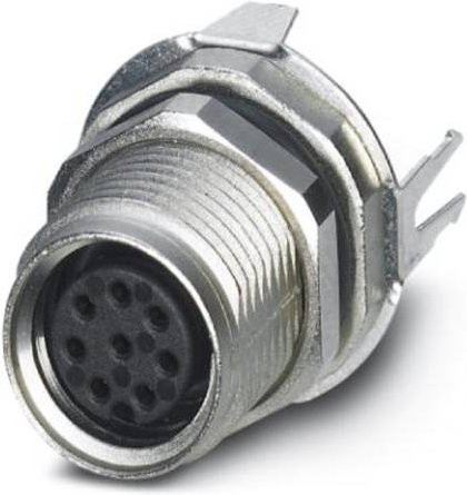 Phoenix Contact 1424235 Sensor-Aktor-Einbausteckverbinder M8 Buchse, 8-polig, silber, Schraubanschluss - Bild 1