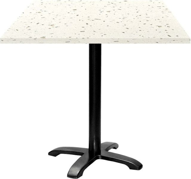 RestooTab Tisch Bazila quadratisch mit Terrazzo Platte und schwarzem Gestell, B/T/H: 70 x 70 x 74 cm - Bild 1