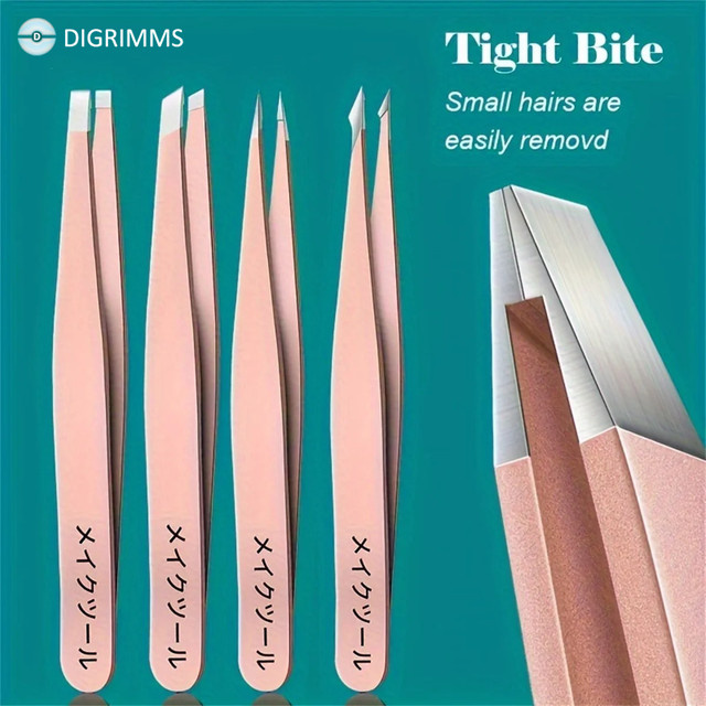 DIGRIMMS Pinzetten-Set zur Haarentfernung, 4-teilig, Unisex - Bild 1