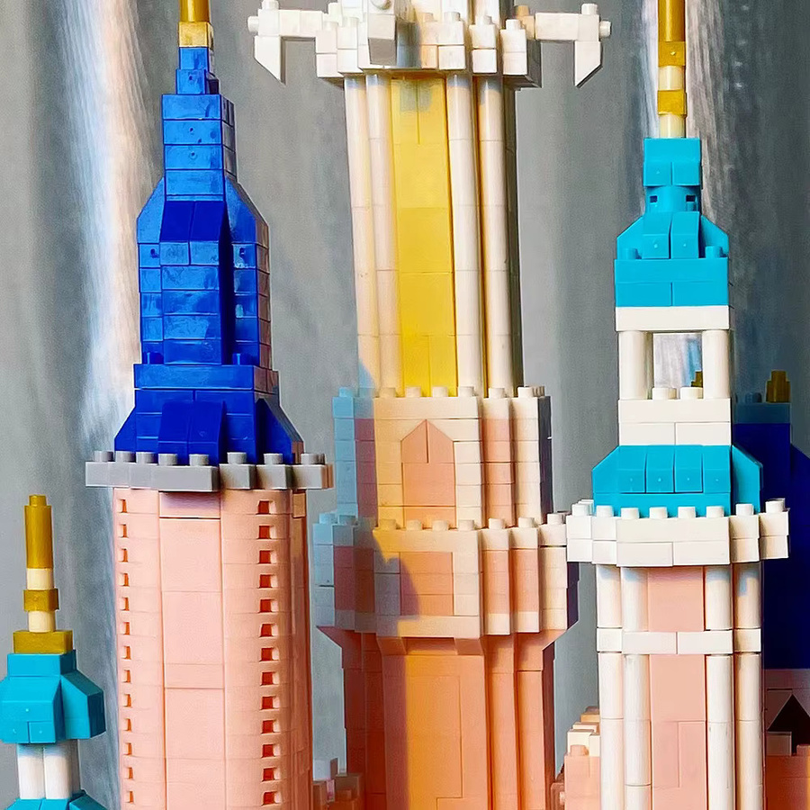 Doubuilt Honey Pink Castle, Modellbausätze Micro Mini Bausteine, Prinzessin - Bild 3