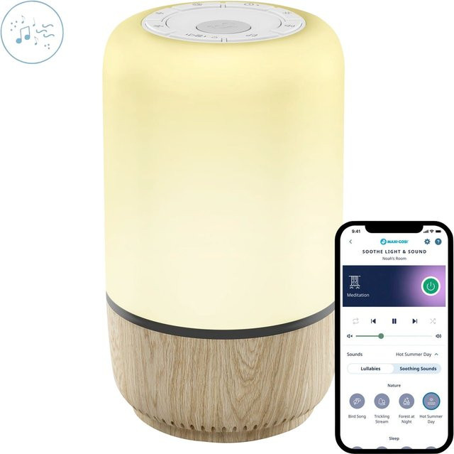 Maxi-Cosi Soothe Nachtlicht mit Sound und Timer in Weiß - Bild 1