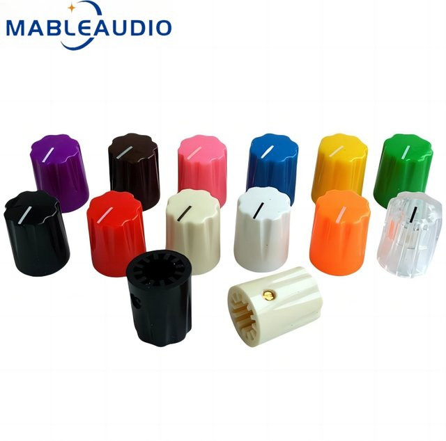 Ampmart 5er Set Gitarren Verstärker Drehknöpfe aus Kunststoff in Blau, Durchmesser: 13 mm, Breite: 16 mm - Bild 1