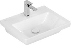 Villeroy & Boch Waschtisch Subway 3.0, rechteckig, weiß, B: 55 cm, T: 44 cm, mit Überlauf - Bild 1