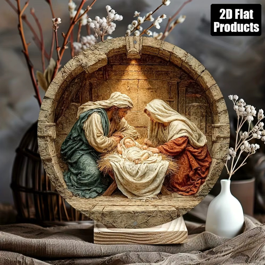 CIFBUY Rundes Metallschild aus Aluminium für Herbst, Halloween und Weihnachten, Wanddekoration in Multicolour, Durchmesser: 20,32 cm - Bild 5