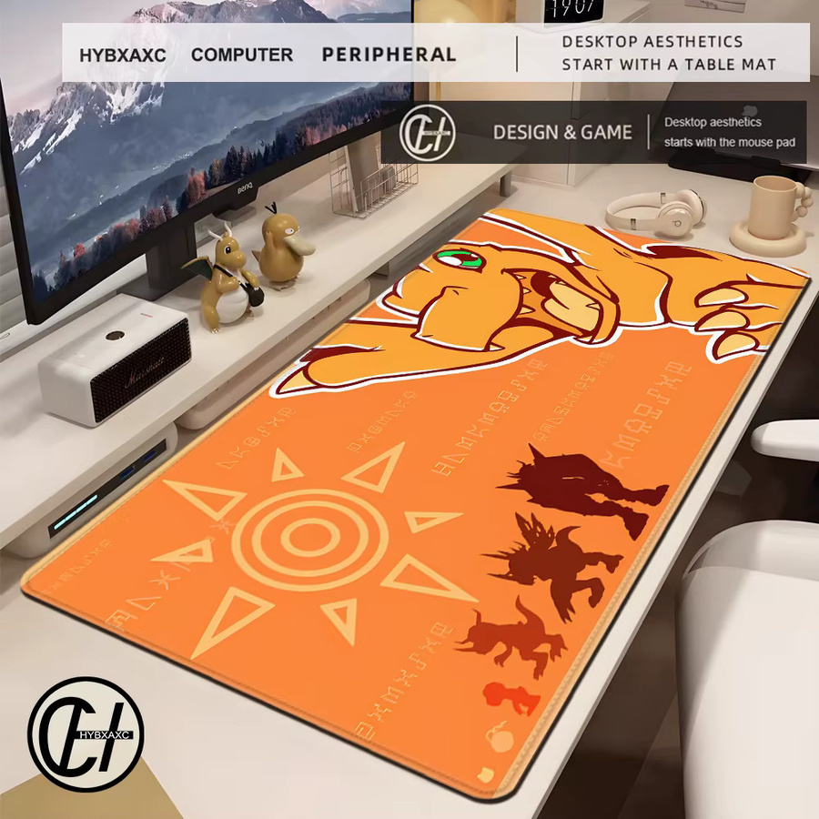 HYBXAXC D-Digimon Adventure Mauspad und Schreibtischunterlage für PC und Gamer, B/T: 900 x 400 mm - Bild 1