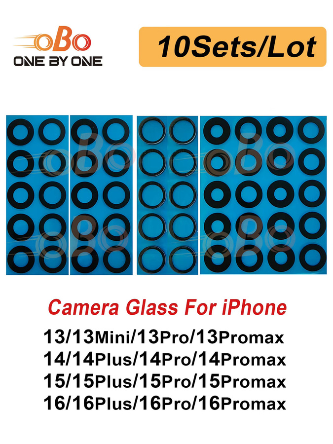 10 Sets Ersatz Kamera Objektiv Glas mit Klebstoff für Apple iPhone 13 Mini 14 15 16 Plus Pro Max - Bild 4