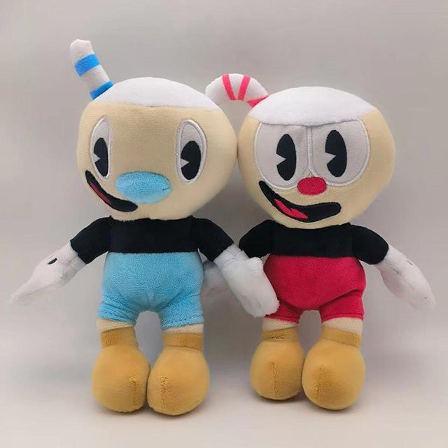Cuphead Mugman Plüschtier Puppen, 2-teiliges Set, 25cm - Bild 1