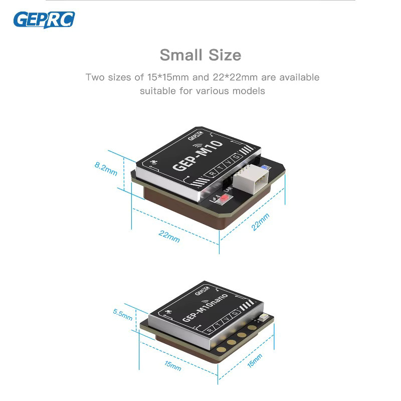 GEPRC GEP-M10 Serie GPS Modul mit integriertem Flash-Chip, QMC5883L Magnetometer und DPS310 Barometer in Schwarz für FPV-Drohnen - Bild 3
