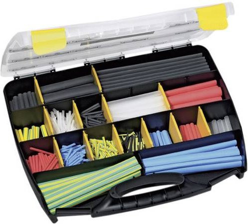 HellermannTyton Schrumpfschlauch-Set SHRINKIT 321 Univers 380-03002 Bunt ohne Kleber mit 3:1 Schrumpfrate und 975 Teilen - Bild 1