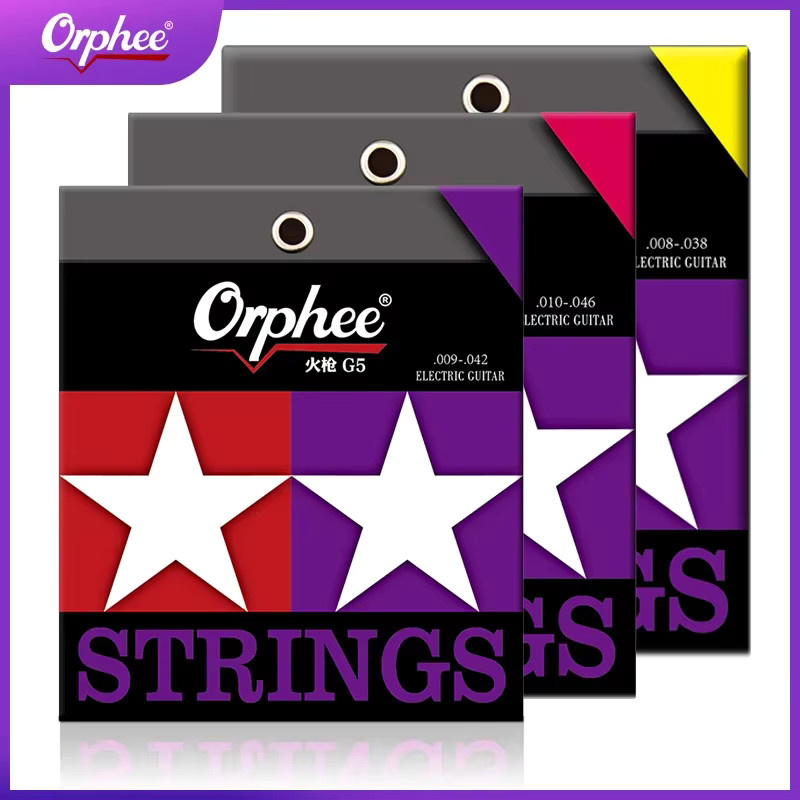 Orphee E-Gitarrensaiten Fire Lock-Serie mit Nano-Beschichtung und sechseckigem Kern aus 100 % Nickel - Bild 3