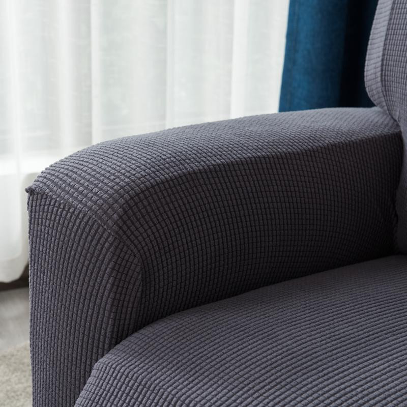 S-EMIGA Stretch-Schonbezug für Liegestühle und Sessel mit Seitentasche, rutschfest, Jacquard-Design, Farbe: Jadegrün - Bild 2