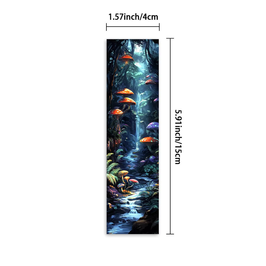32 Stück Lesezeichen mit Fantasy-Pilzwald-Motiv in Multicolour aus Papier - Bild 2